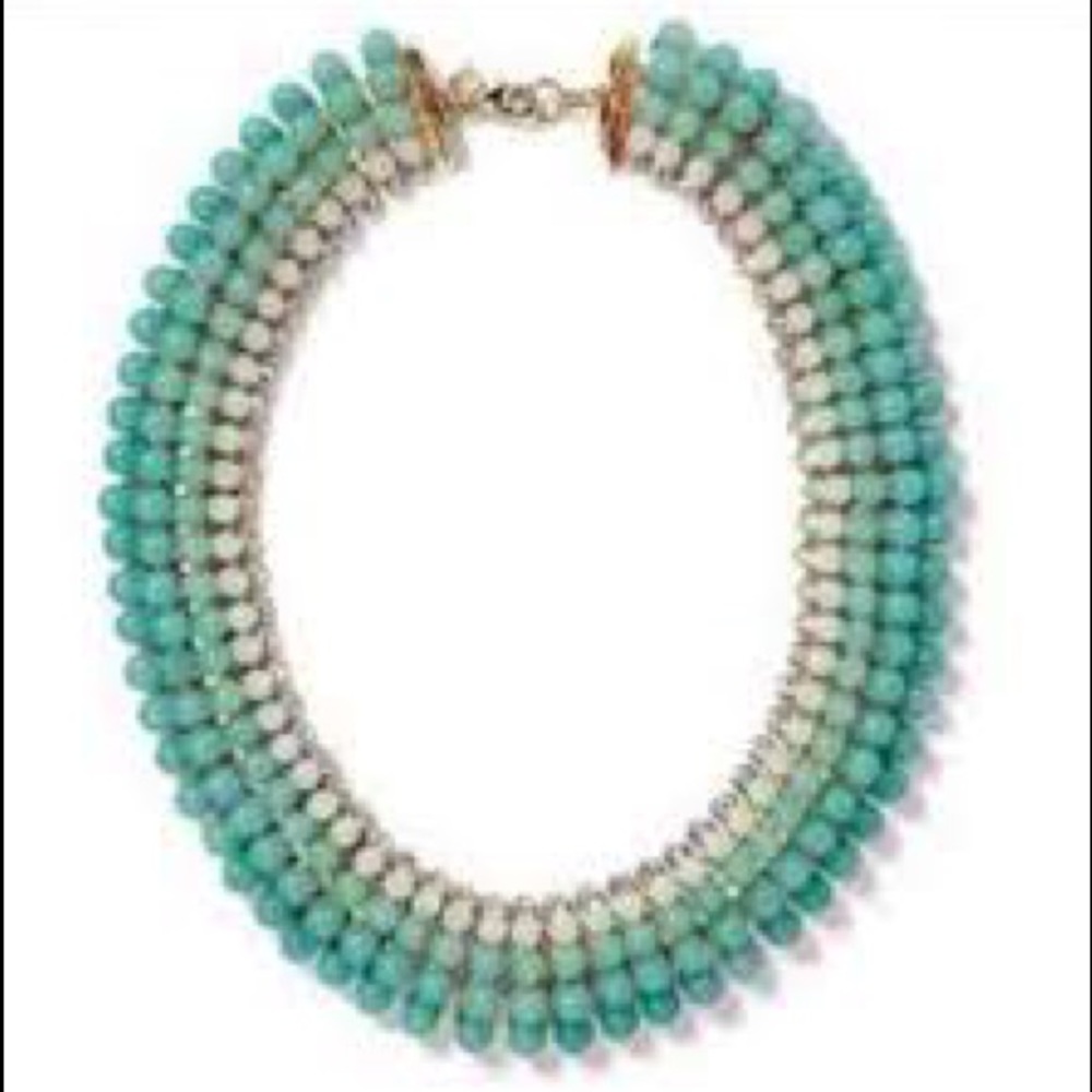 Banana republic blue umbrella necklace